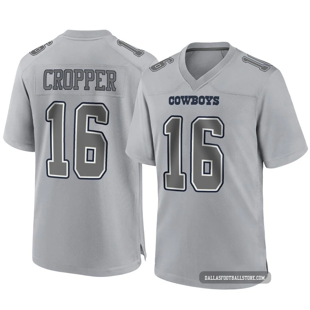 Jalen Cropper Dallas Cowboys ＃16 Game Men's Gray Atmosphere Fashion Jersey
