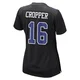 Jalen Cropper Dallas Cowboys ＃16 Game Women's Black Carbon Fashion Jersey
