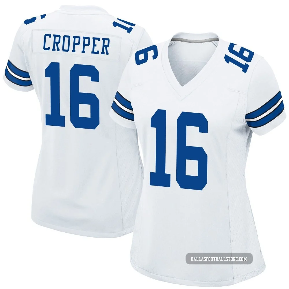 Jalen Cropper Dallas Cowboys ＃16 Game Women's White Jersey