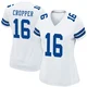 Jalen Cropper Dallas Cowboys ＃16 Game Women's White Jersey