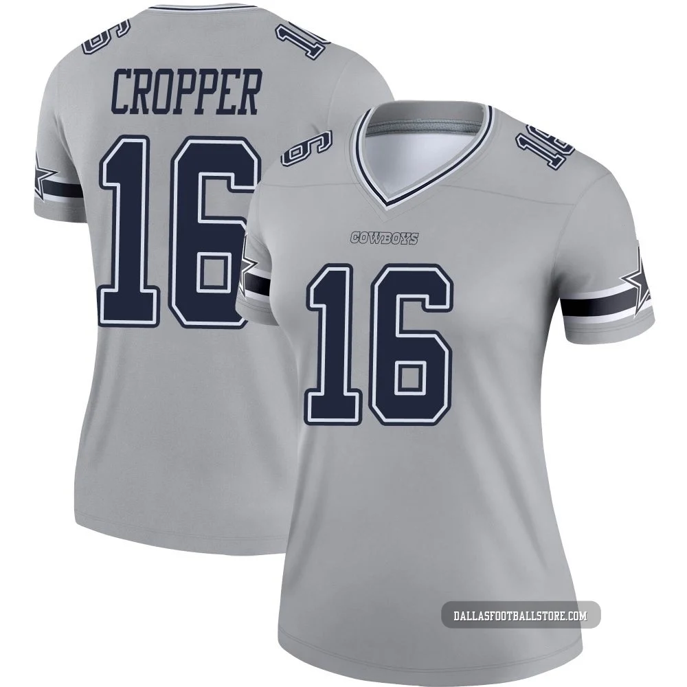 Jalen Cropper Dallas Cowboys ＃16 Legend Women's Gray Inverted Jersey