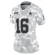Jalen Cropper Dallas Cowboys ＃16 Limited Women's Arctic Camo 2024 Salute to Service Jersey