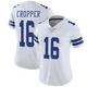Jalen Cropper Dallas Cowboys ＃16 Limited Women's White Vapor Untouchable Jersey