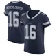 Jalen Moreno-Cropper Dallas Cowboys ＃16 Elite Men's Navy Team Color Vapor Untouchable Jersey