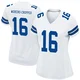 Jalen Moreno-Cropper Dallas Cowboys ＃16 Game Women's White Jersey