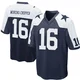Jalen Moreno-Cropper Dallas Cowboys ＃16 Game Youth Navy Blue Throwback Jersey