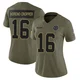 Jalen Moreno-Cropper Dallas Cowboys ＃16 Limited Women's Olive 2025 Salute to Service Jersey