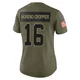 Jalen Moreno-Cropper Dallas Cowboys ＃16 Limited Women's Olive 2025 Salute to Service Jersey