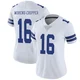Jalen Moreno-Cropper Dallas Cowboys ＃16 Limited Women's White Vapor Untouchable Jersey