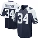 Jalen Thompson Dallas Cowboys ＃34 Game Men's Navy Blue Throwback Jersey
