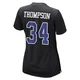 Jalen Thompson Dallas Cowboys ＃34 Game Women's Black Carbon Fashion Jersey