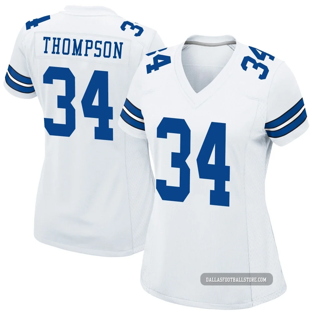 Jalen Thompson Dallas Cowboys ＃34 Game Women's White Jersey
