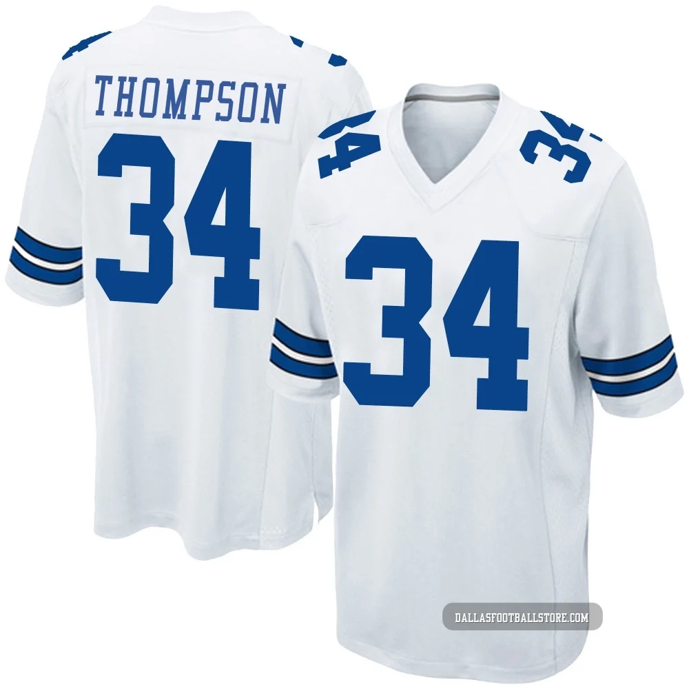 Jalen Thompson Dallas Cowboys ＃34 Game Youth White Jersey