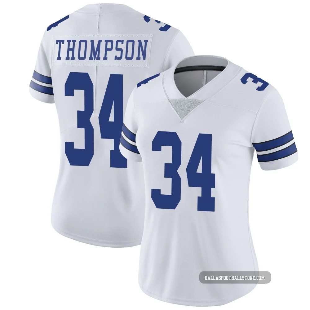 Jalen Thompson Dallas Cowboys ＃34 Limited Women's White Vapor Untouchable Jersey