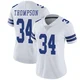 Jalen Thompson Dallas Cowboys ＃34 Limited Women's White Vapor Untouchable Jersey