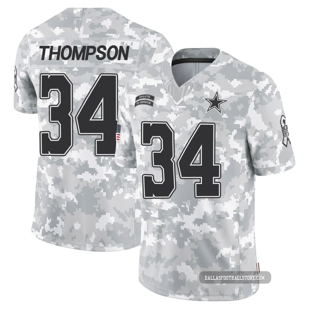Jalen Thompson Dallas Cowboys ＃34 Limited Youth Arctic Camo 2024 Salute to Service Jersey