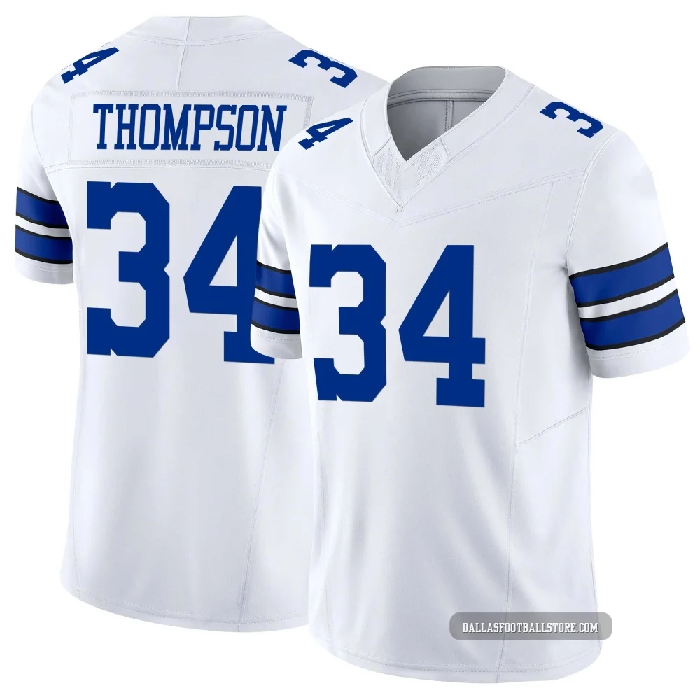 Jalen Thompson Dallas Cowboys ＃34 Limited Youth White Vapor F.U.S.E. Jersey