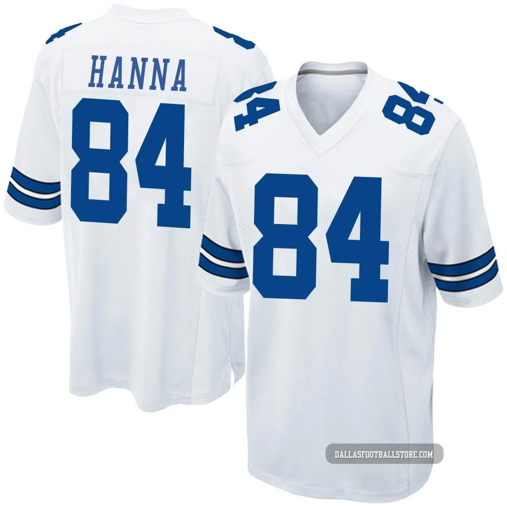James Hanna Dallas Cowboys ＃84 Game Men's White Jersey
