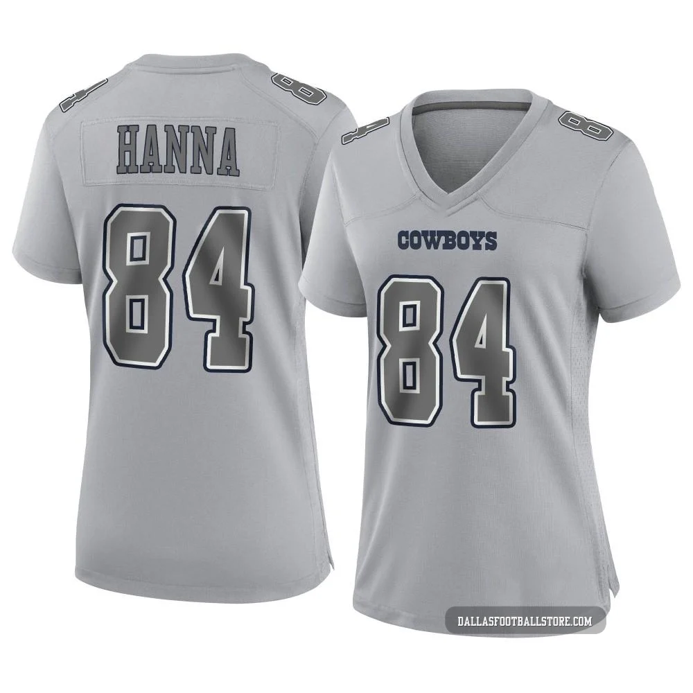 James Hanna Dallas Cowboys ＃84 Game Women's Gray Atmosphere Fashion Jersey