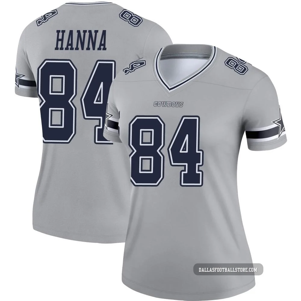 James Hanna Dallas Cowboys ＃84 Legend Women's Gray Inverted Jersey
