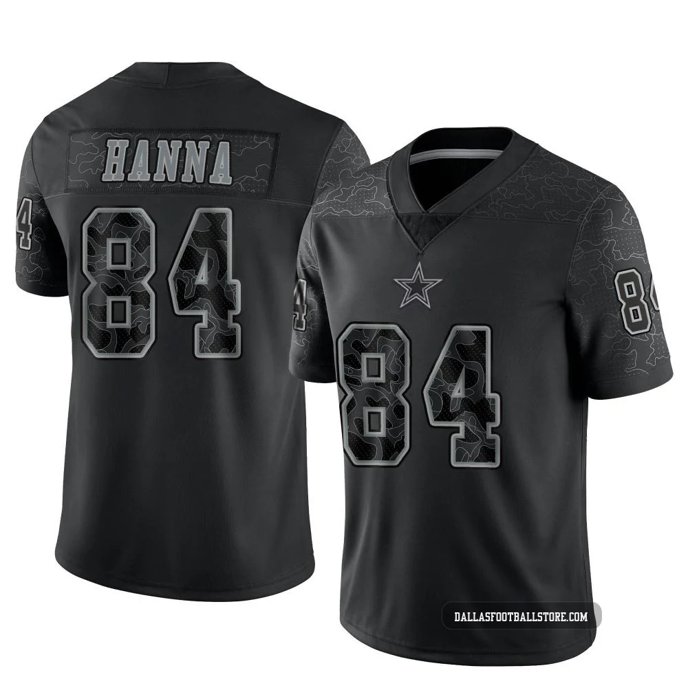 James Hanna Dallas Cowboys ＃84 Limited Men's Black Reflective Jersey