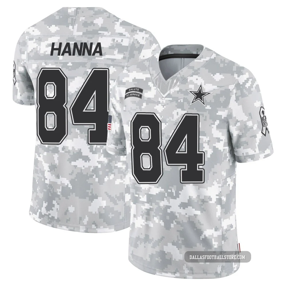 James Hanna Dallas Cowboys ＃84 Limited Youth Arctic Camo 2024 Salute to Service Jersey
