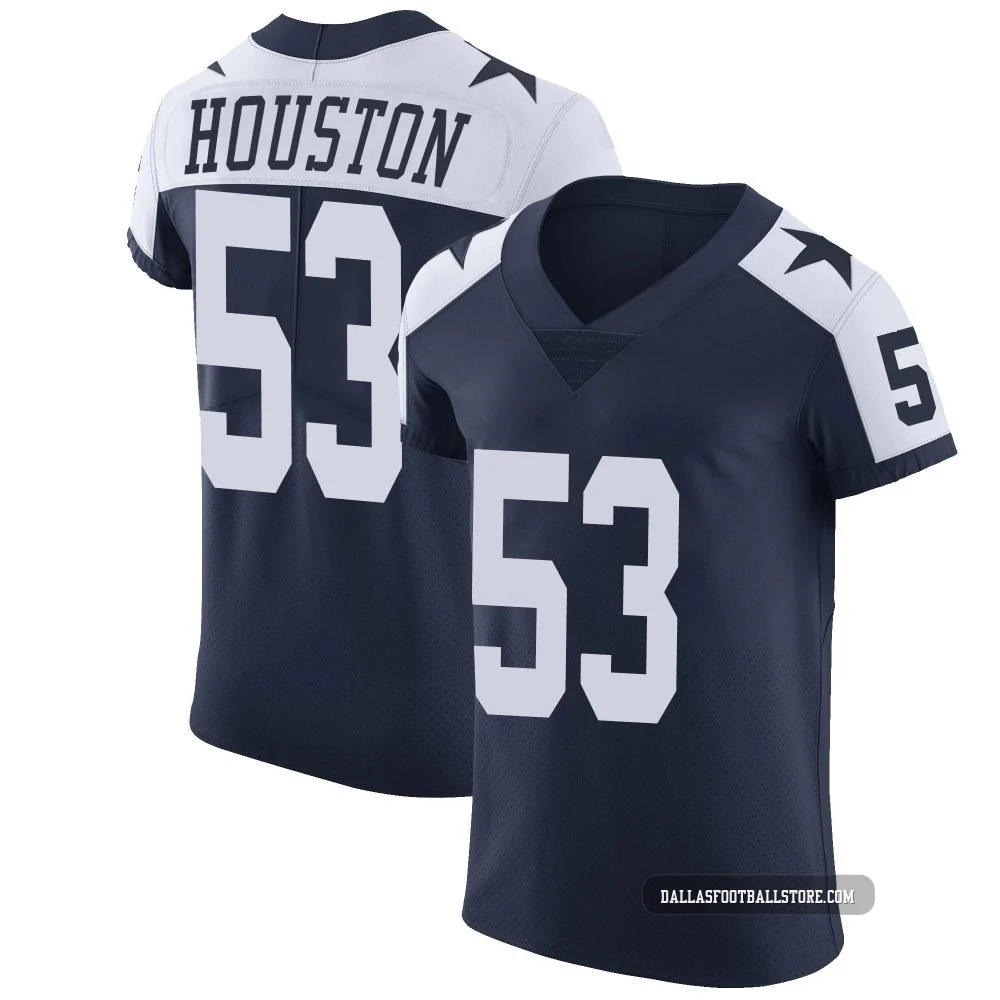 James Houston Dallas Cowboys ＃53 Elite Men's Navy Alternate Vapor Untouchable Jersey