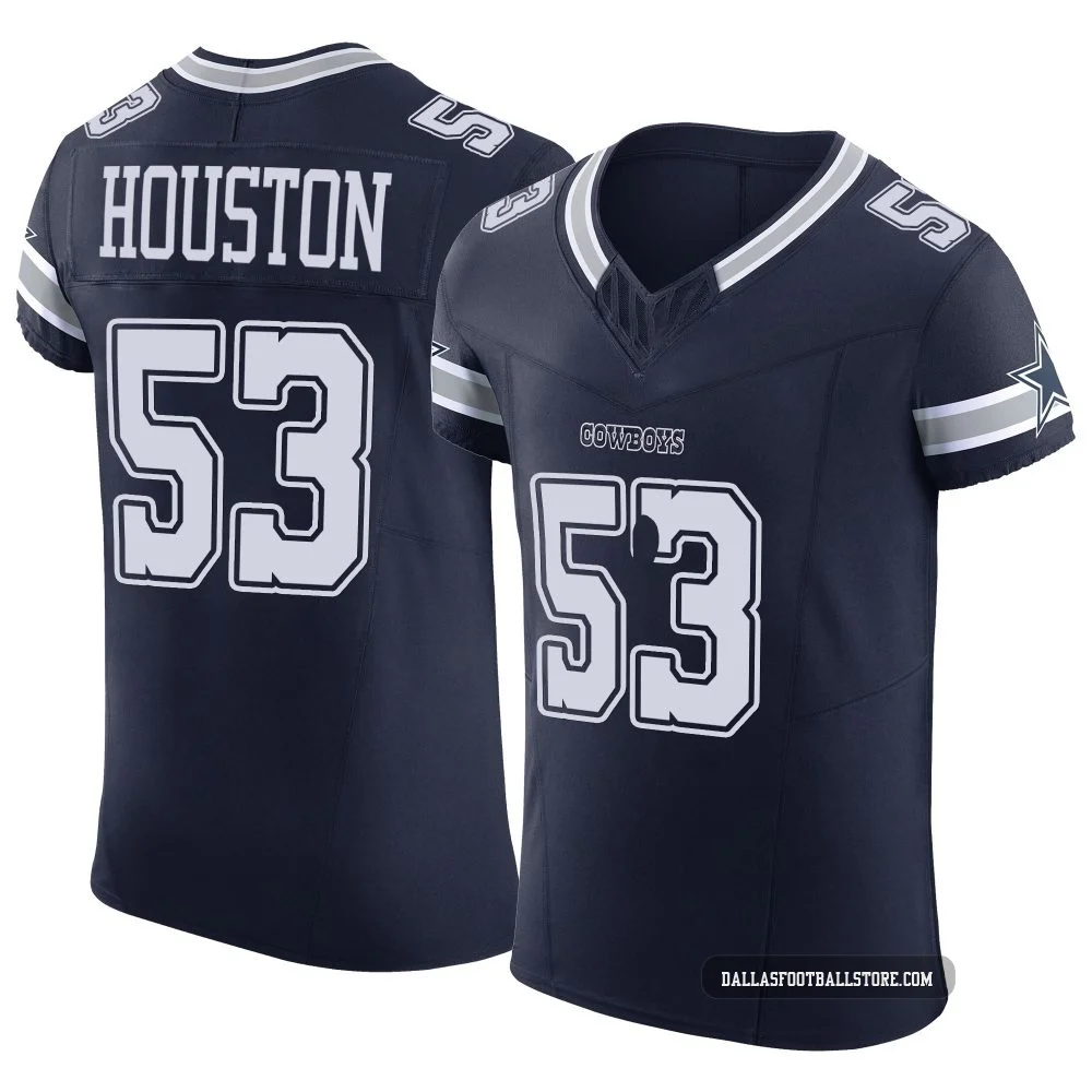 James Houston Dallas Cowboys ＃53 Elite Men's Navy Vapor F.U.S.E. Jersey