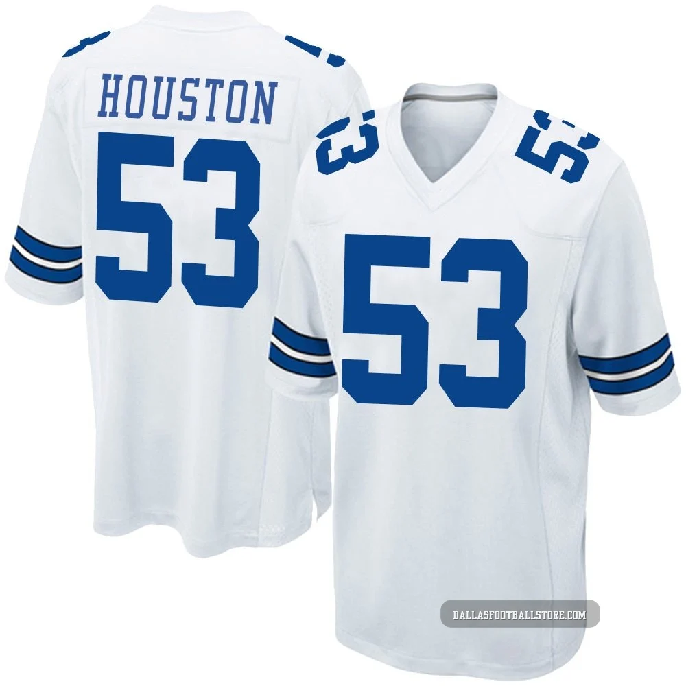 James Houston Dallas Cowboys ＃53 Game Men's White Jersey