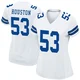 James Houston Dallas Cowboys ＃53 Game Women's White Jersey