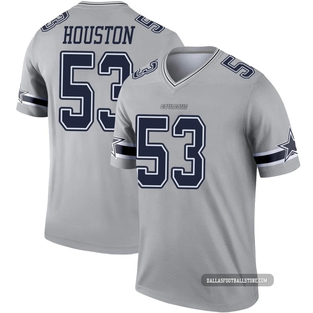 James Houston Dallas Cowboys ＃53 Legend Men's Gray Inverted Jersey