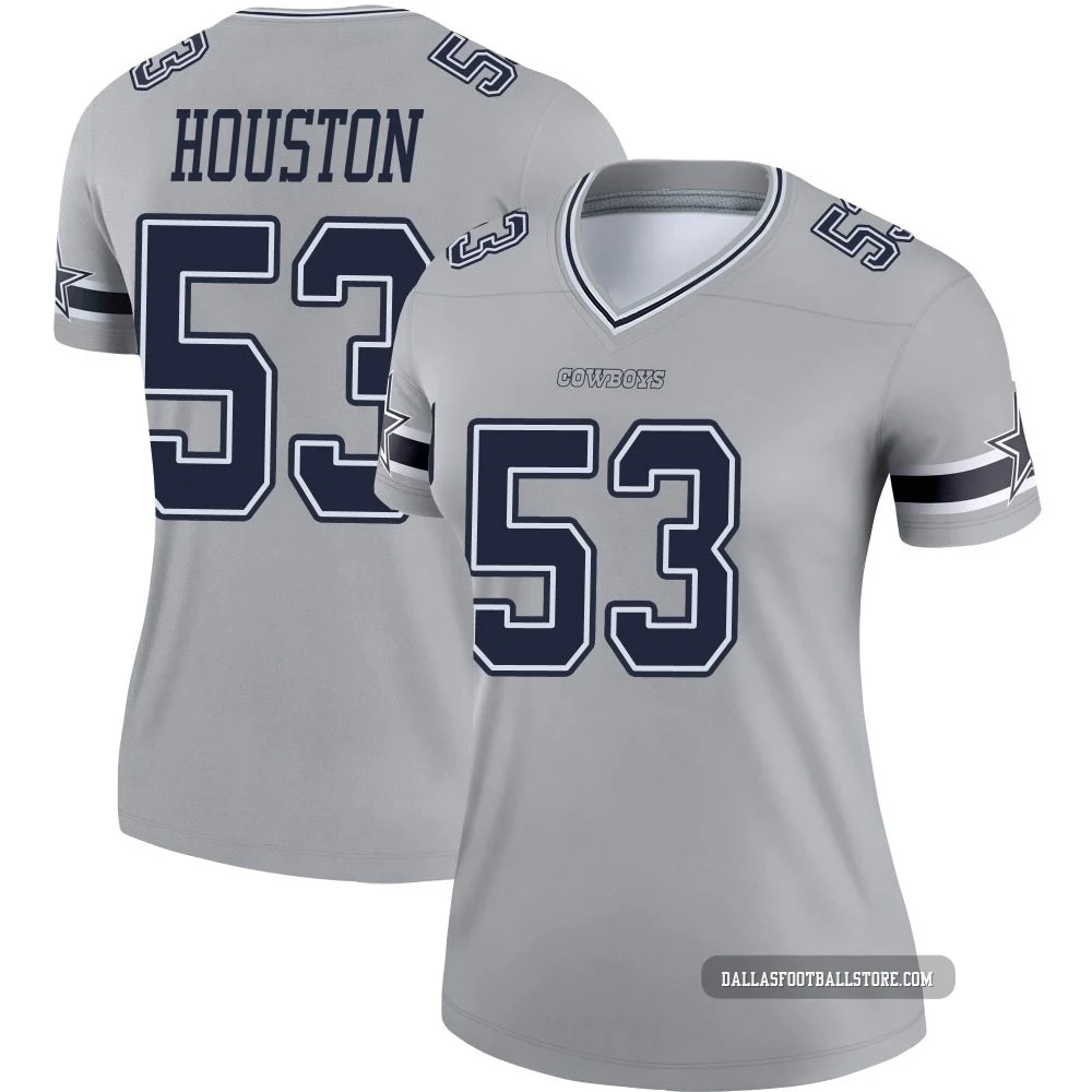 James Houston Dallas Cowboys ＃53 Legend Women's Gray Inverted Jersey