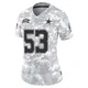 James Houston Dallas Cowboys ＃53 Limited Women's Arctic Camo 2024 Salute to Service Jersey