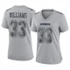 Javonte Williams Dallas Cowboys ＃33 Game Women's Gray Atmosphere Fashion Jersey