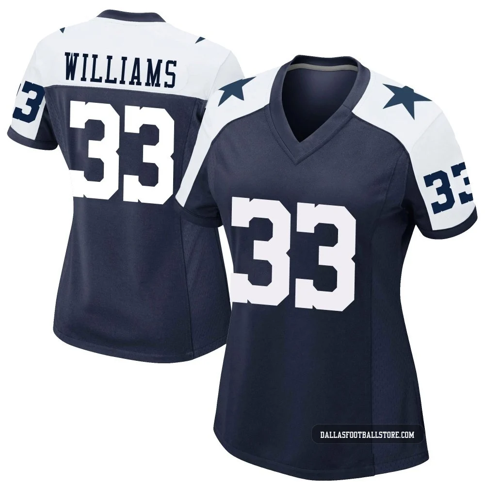 Javonte Williams Dallas Cowboys ＃33 Game Women's Navy Alternate Jersey