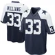 Javonte Williams Dallas Cowboys ＃33 Game Youth Navy Blue Throwback Jersey