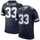 Javonte Williams Dallas Cowboys ＃33 Legend Men's Navy Jersey