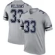 Javonte Williams Dallas Cowboys ＃33 Legend Youth Gray Inverted Jersey