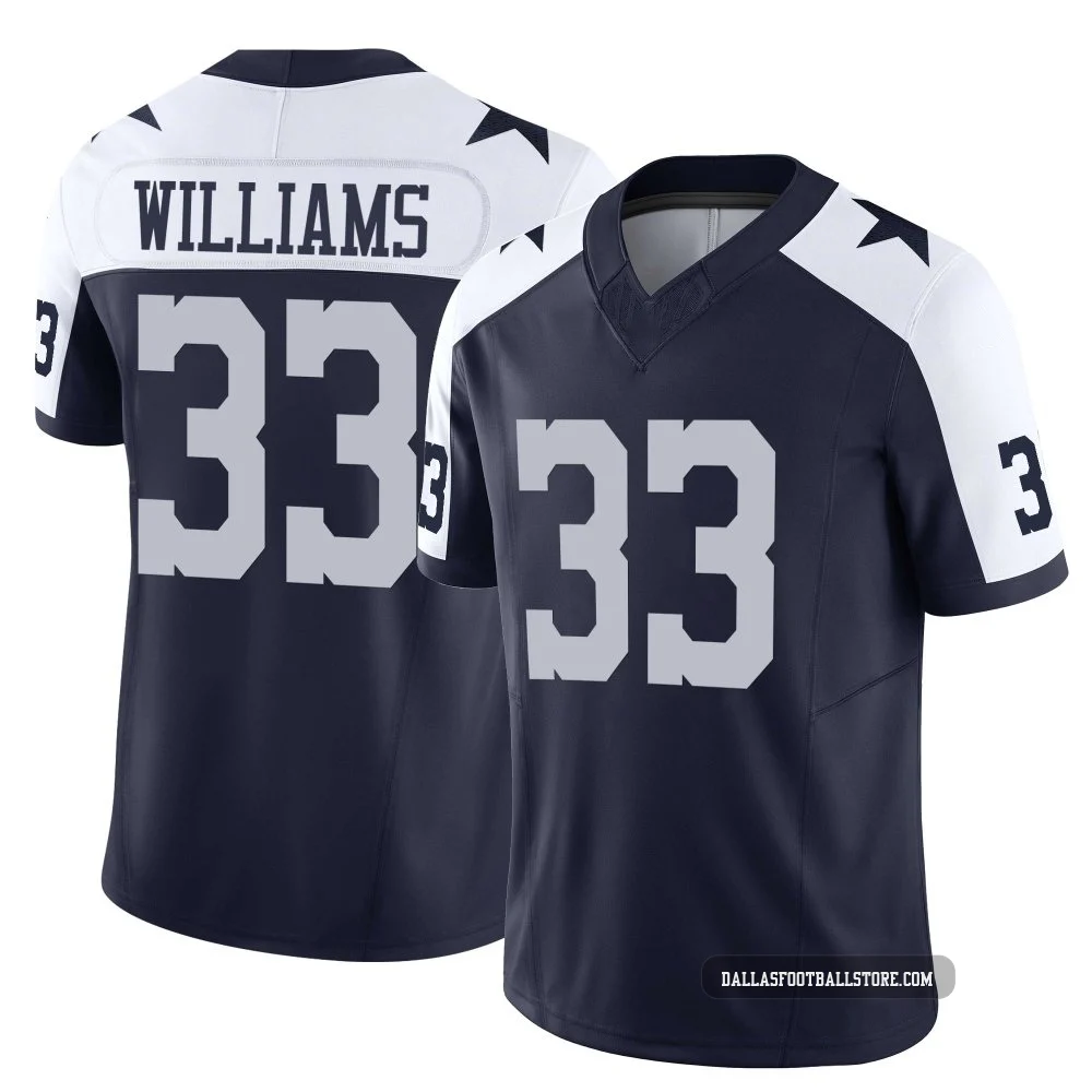 Javonte Williams Dallas Cowboys ＃33 Limited Men's Navy Alternate Vapor F.U.S.E. Jersey