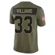Javonte Williams Dallas Cowboys ＃33 Limited Men's Olive 2025 Salute to Service Jersey