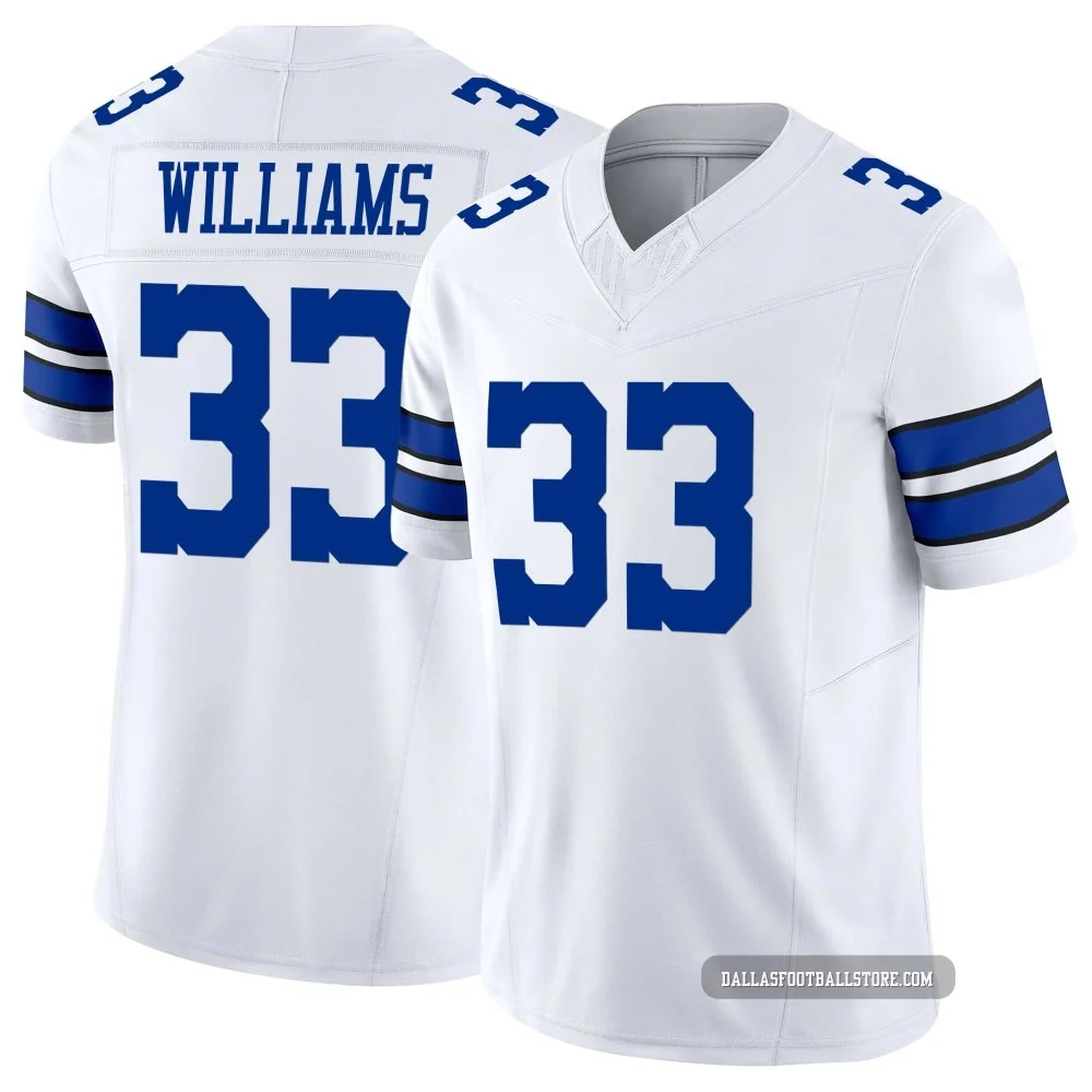 Javonte Williams Dallas Cowboys ＃33 Limited Men's White Vapor F.U.S.E. Jersey