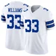 Javonte Williams Dallas Cowboys ＃33 Limited Men's White Vapor F.U.S.E. Jersey