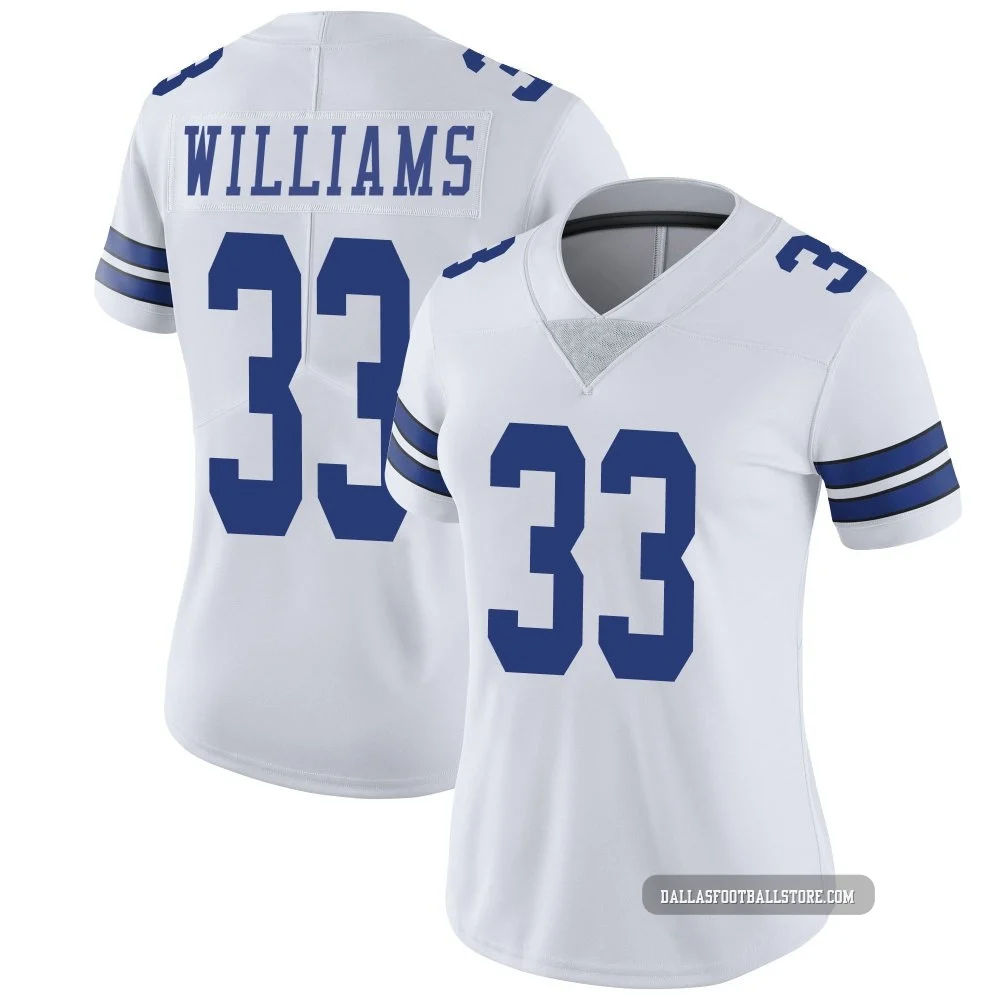 Javonte Williams Dallas Cowboys ＃33 Limited Women's White Vapor Untouchable Jersey