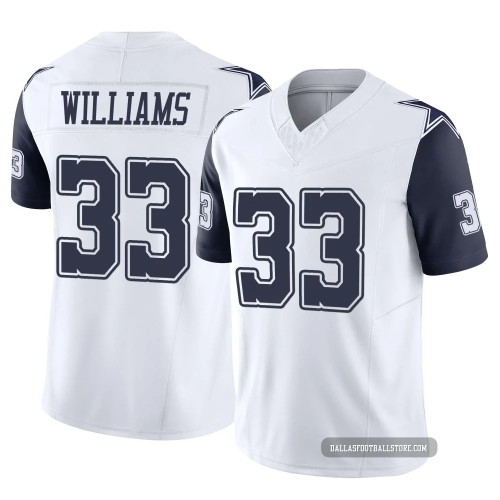 Javonte Williams Dallas Cowboys ＃33 Limited Youth White 2nd Alternate Vapor F.U.S.E. Jersey