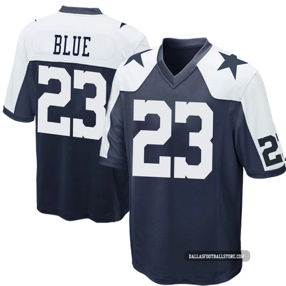 Jaydon Blue Dallas Cowboys ＃23 Game Youth Navy Blue Throwback Jersey