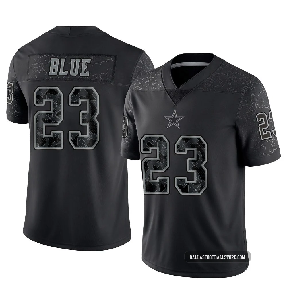 Jaydon Blue Dallas Cowboys ＃23 Limited Men's Black Reflective Jersey