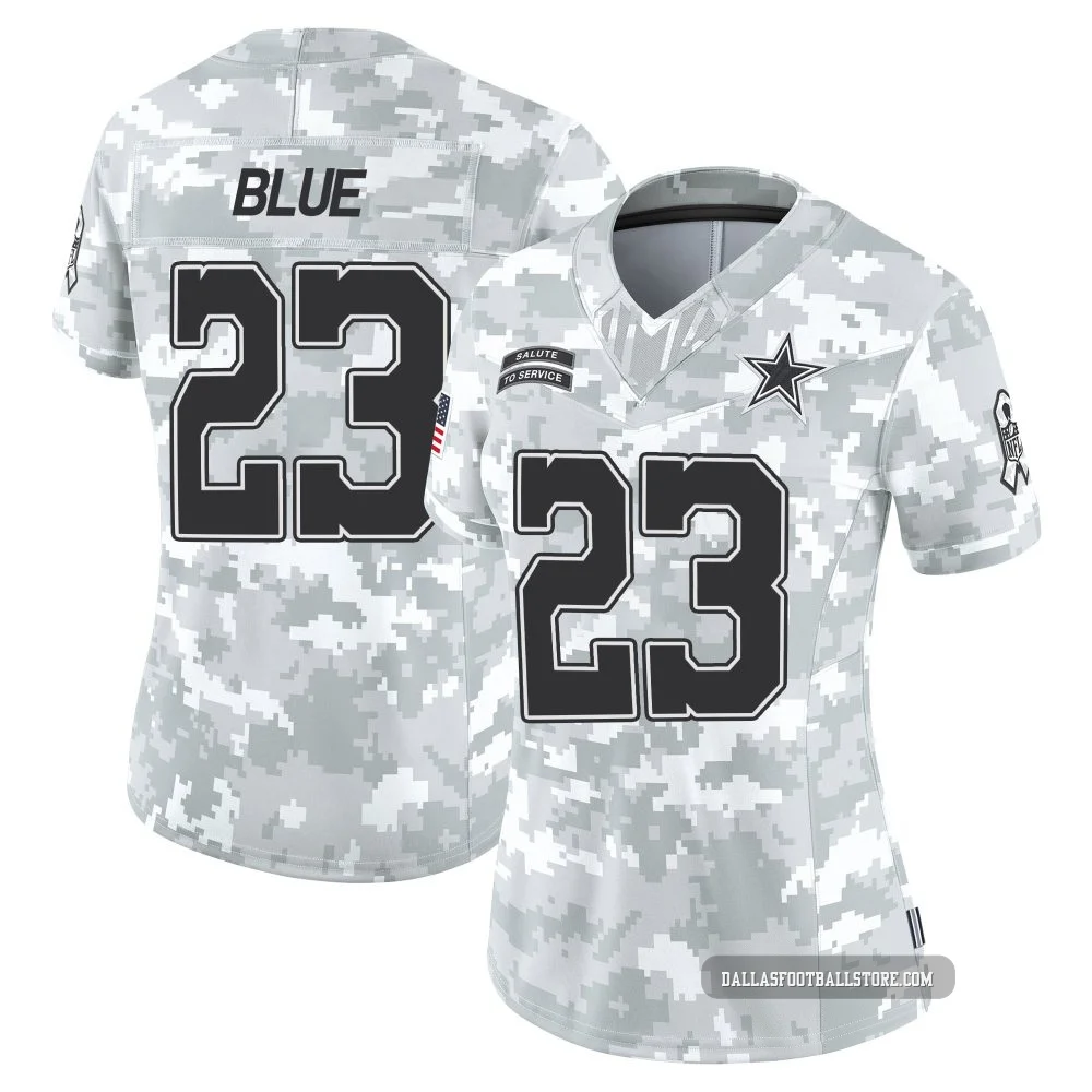 Jaydon Blue Dallas Cowboys ＃23 Limited Women's Arctic Camo 2024 Salute to Service Jersey