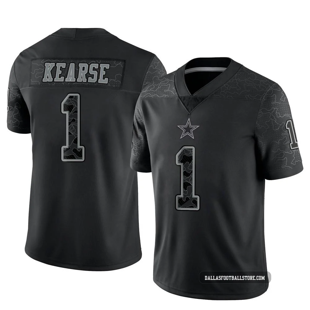 Jayron Kearse Dallas Cowboys ＃1 Limited Men's Black Reflective Jersey