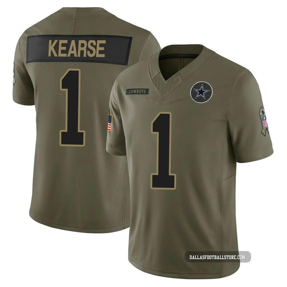 Jayron Kearse Dallas Cowboys ＃1 Limited Men's Olive 2025 Salute to Service Jersey