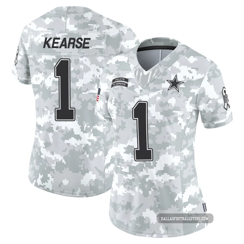 Jayron Kearse Dallas Cowboys ＃1 Limited Women's Arctic Camo 2024 Salute to Service Jersey